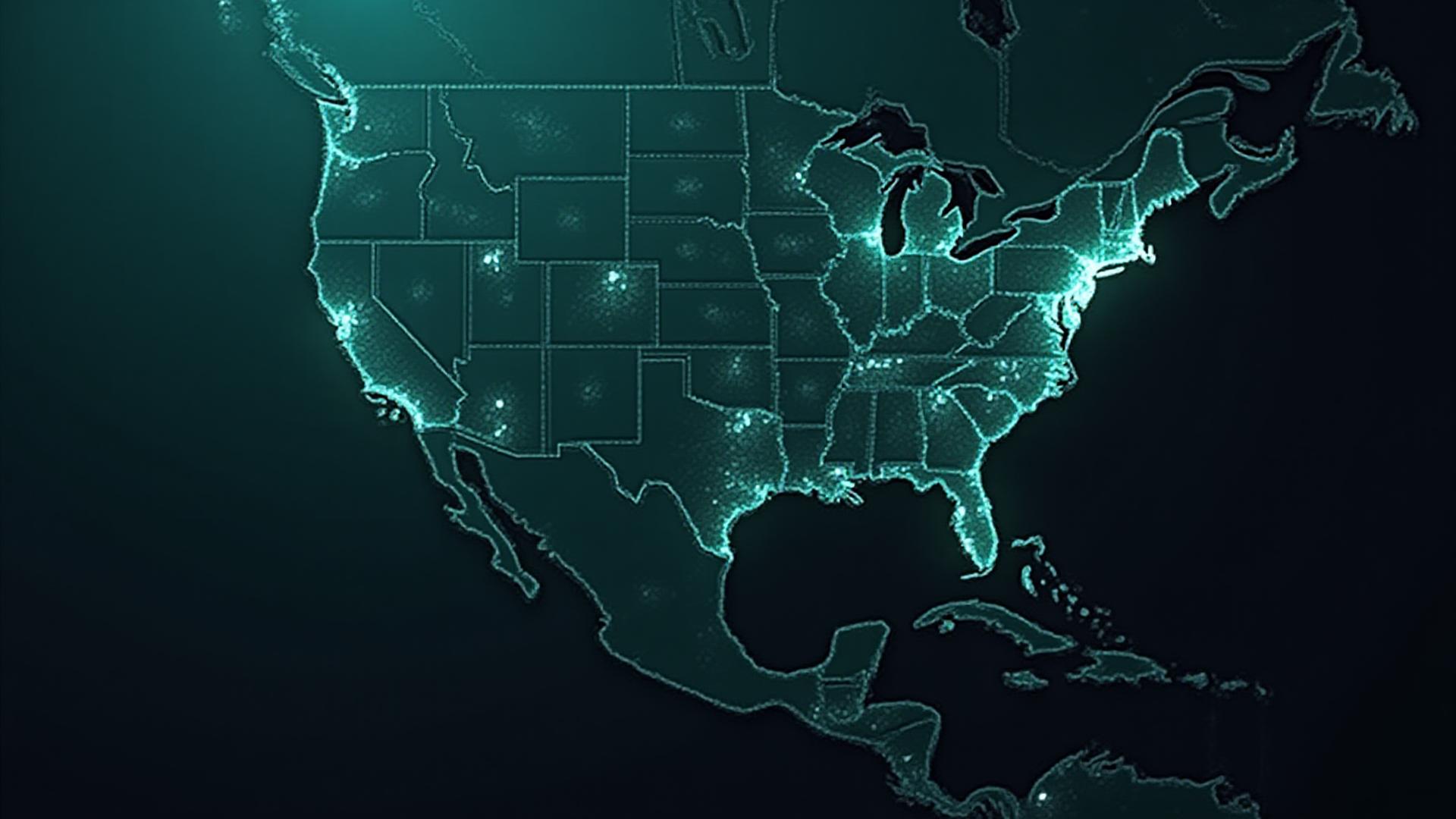 Logistics map showing freight routes from South Carolina to Mexico industrial hubs