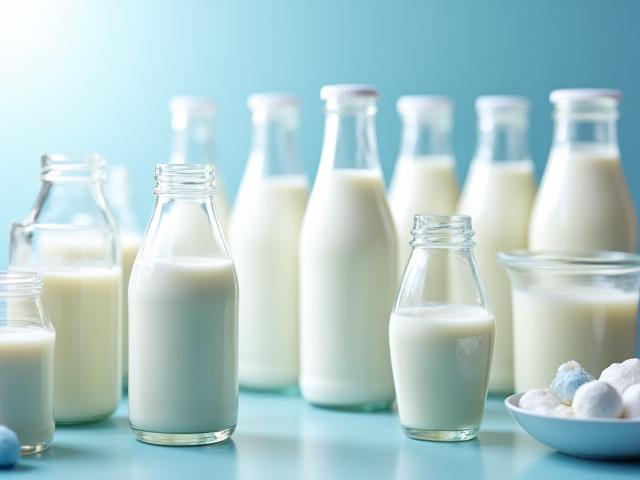 Chilled dairy products being organized for transport