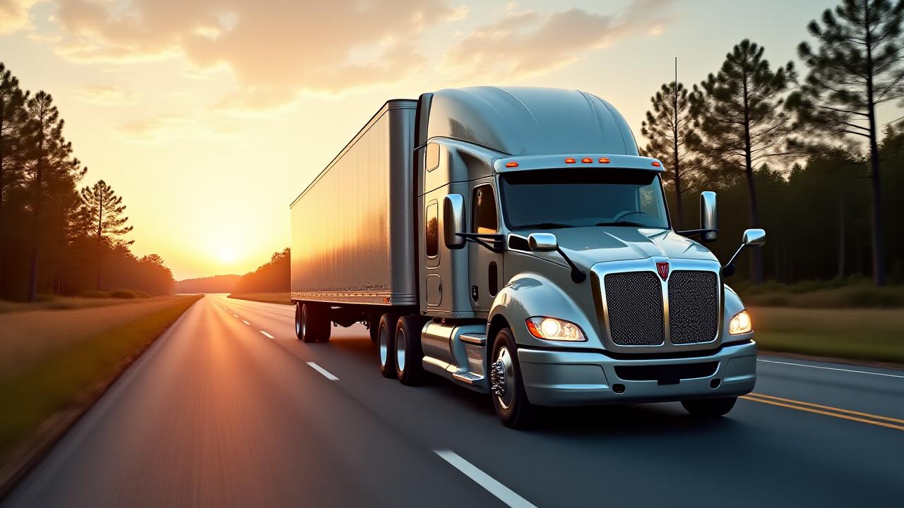 Modern Reality Trucking logistics fleet on an open South Carolina highway
